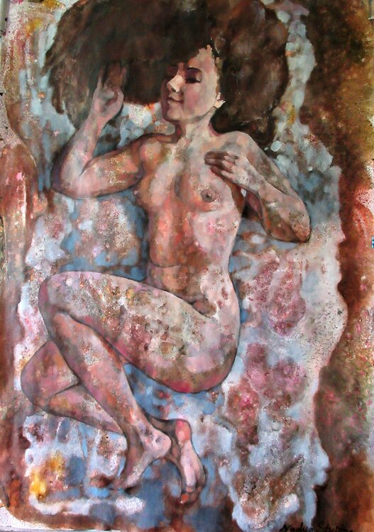 Nude.Lying. Nadezda Stupina