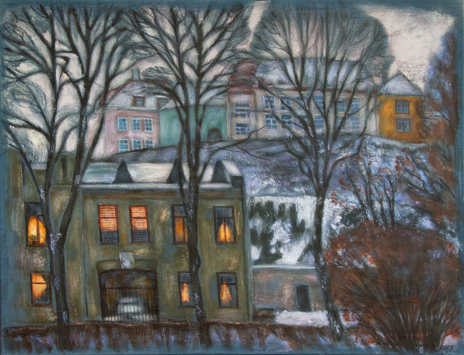 Denim sreie.City twilight Nadezda Stupina Originalgemälde zu verkaufen