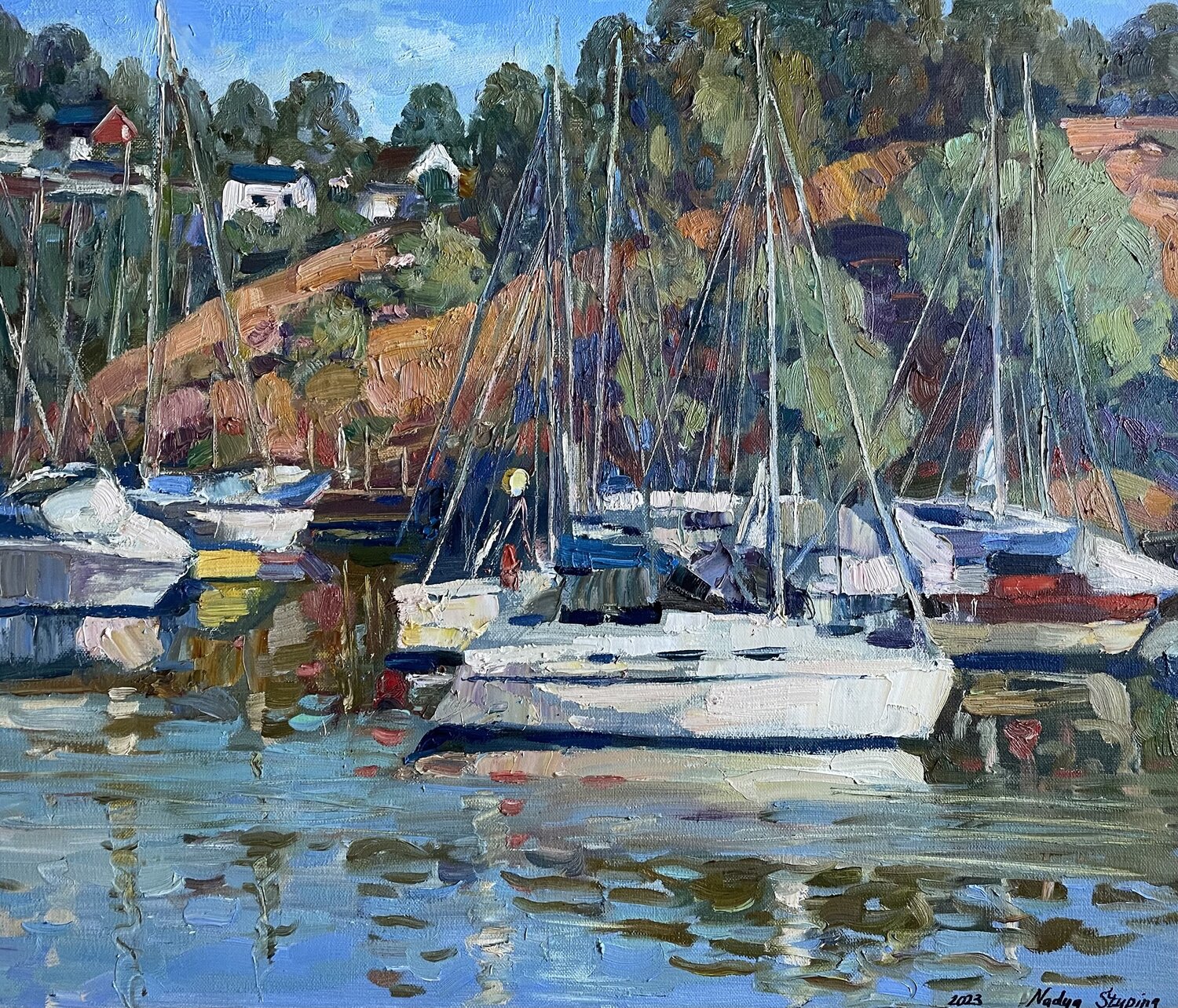 Boats on the pier Nadezda Stupina