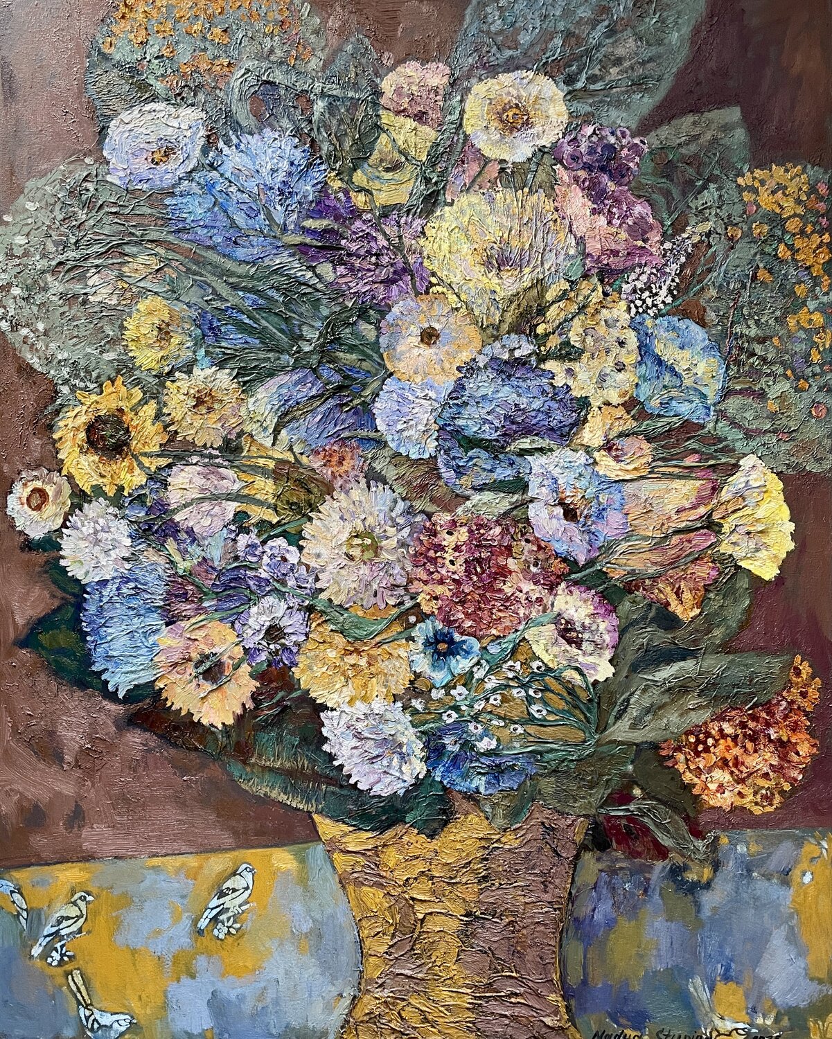 Bouquet in a Yellow  vise Nadezda Stupina