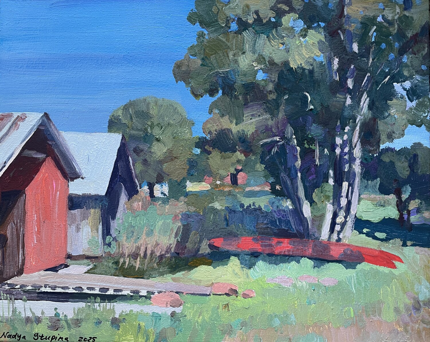 Eckerö. Red boat. Nadezda Stupina