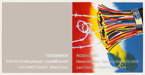 Horse Blinders - 1969 Mixed Media 17" x 33" di James Rosenquist, Stampa in vendita su Singulart
