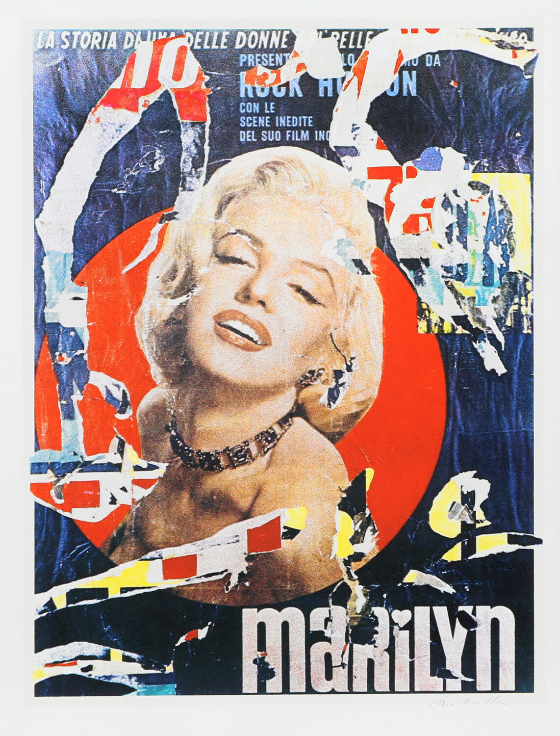 Marilyn 3 Mimmo Rotella Stampa in vendita