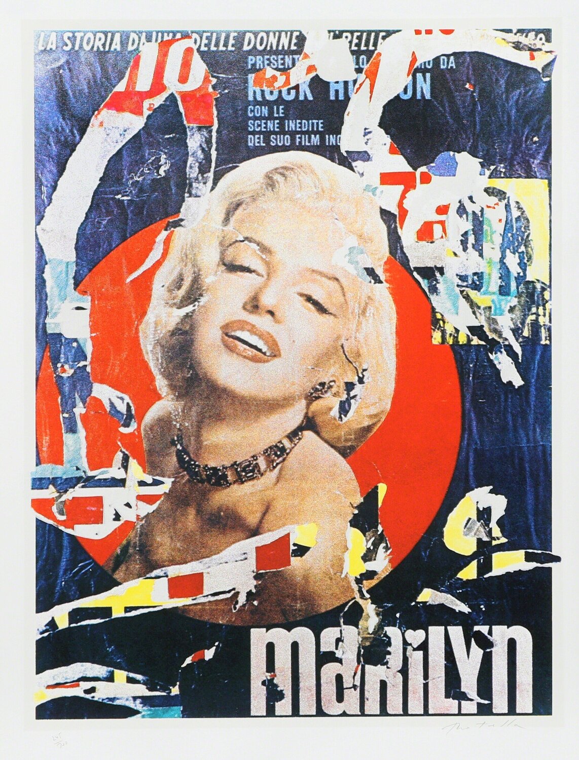 Marilyn 3 Mimmo Rotella Stampa in vendita