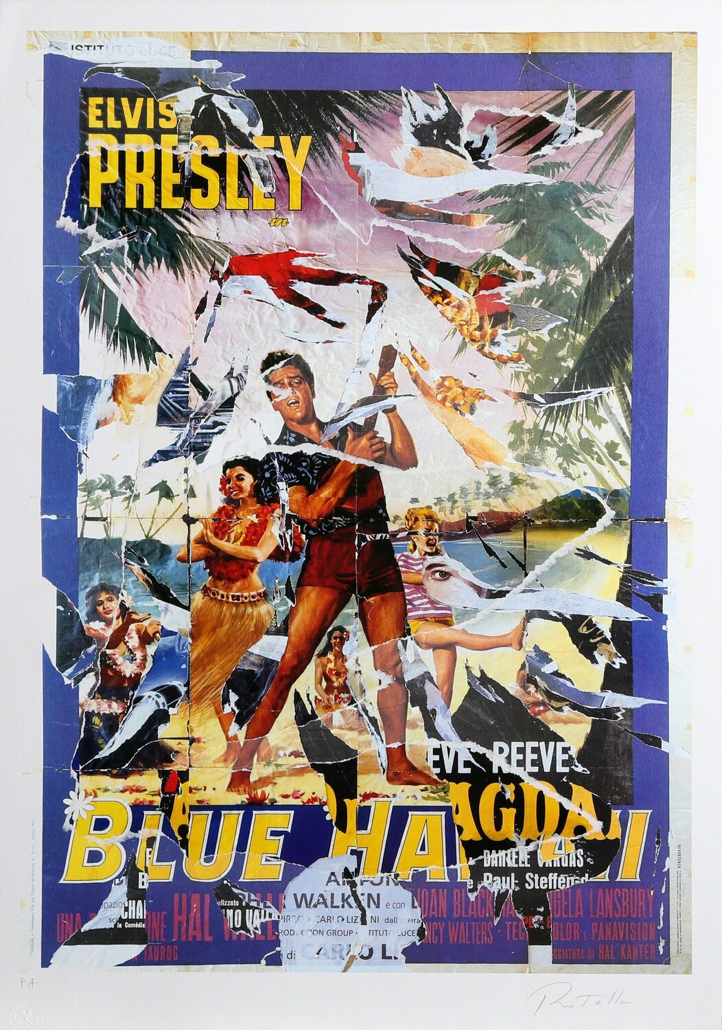 Blue Hawaii Mimmo Rotella Stampa in vendita