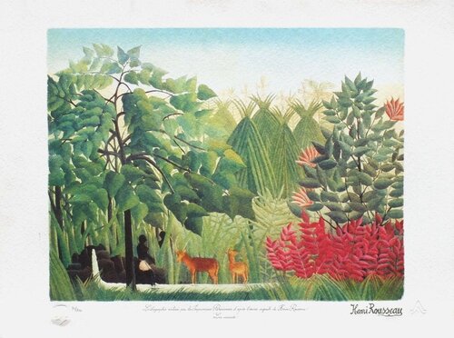 Tableau, Impression Sur Toile - Le Rêve Henri Rousseau - Cm. 80x120