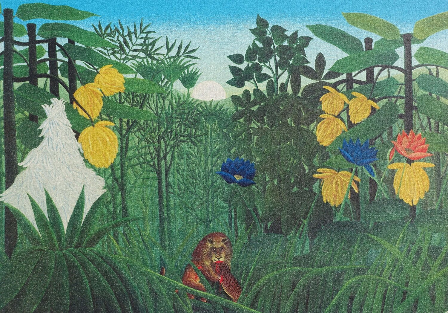 Le repas du lion Henri Rousseau Stampa in vendita