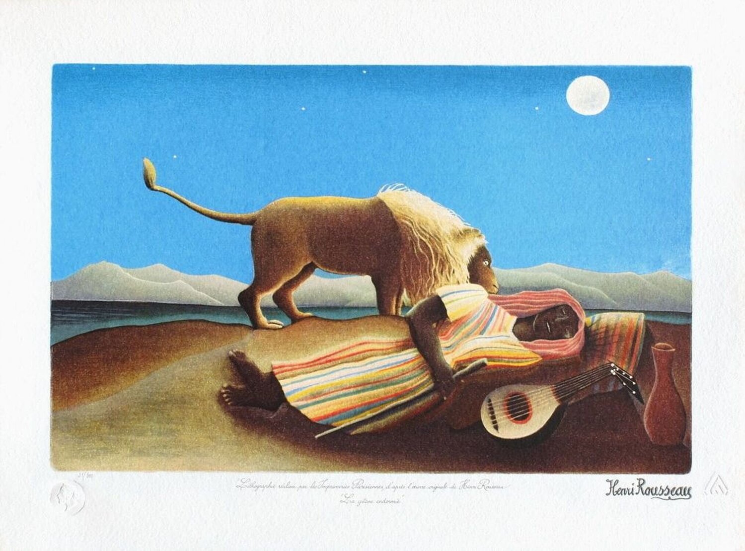 La Bohémienne Endormie Henri Rousseau Afdruk te koop