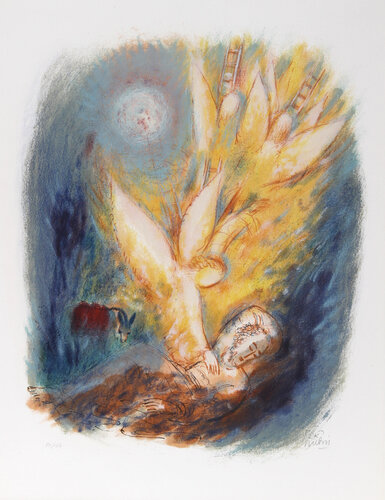 V from Visions of the Bible by Reuven Rubin, Print for Sale on Singulart