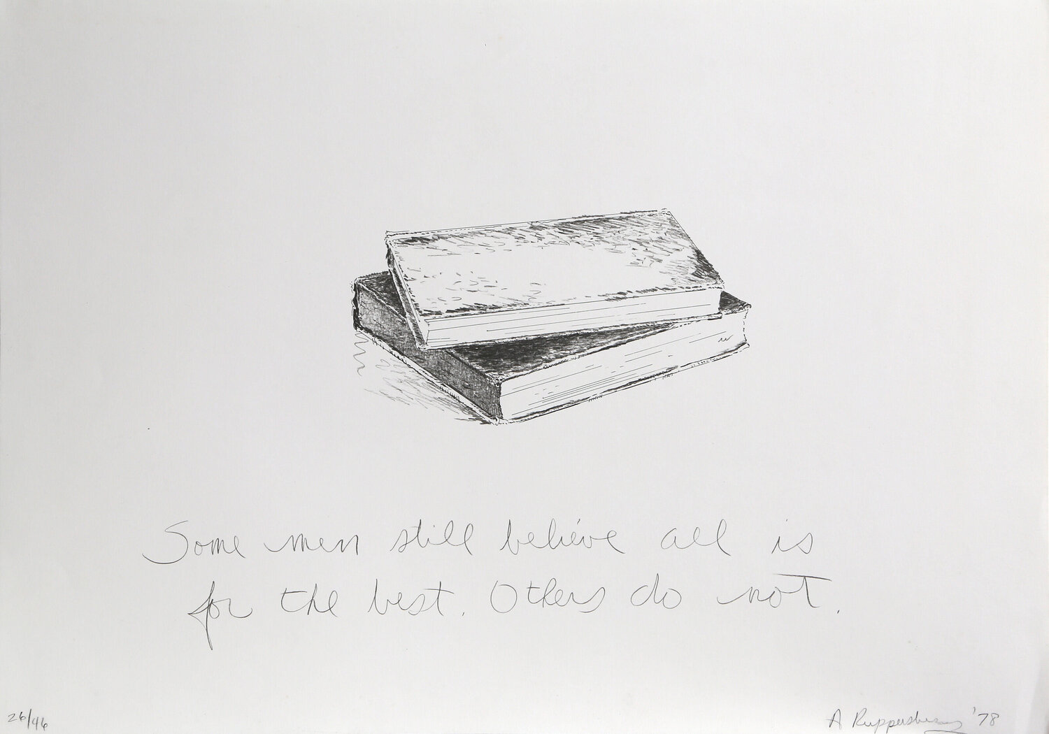 Untitled (Some Men Still Believe...) Allen Ruppersberg Stampa in vendita
