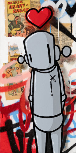 The Shadow Remains (original painting) von Chris RWK, Malerei kaufen auf Singulart