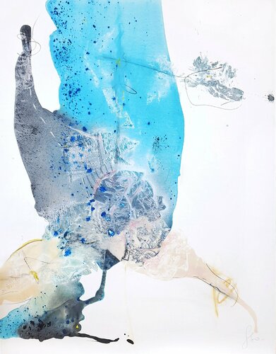 Fonds marins de la Méditerranée van Isabelle Fournet, Schilderij te koop op Singulart