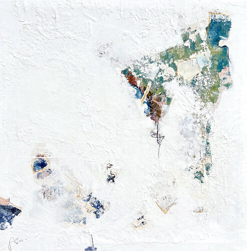 Asilvestrados - Mediterranean Coral White Series de Isabelle Fournet, Pintura a la venta en Singulart