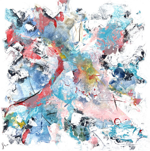 Mediterranean Sea, Composition III van Isabelle Fournet, Schilderij te koop op Singulart