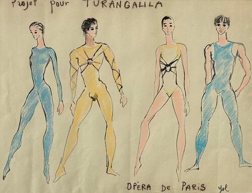 Costume Design for the Opèra De Paris by Iconic French Fashion Designer YSL di Yves Saint Laurent, Opera su carta in vendita su Singulart