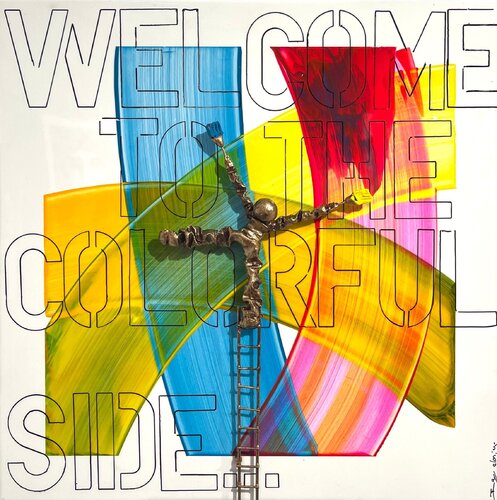 Welcome to the colorful side von Bernard Saint Maxent, Malerei kaufen auf Singulart