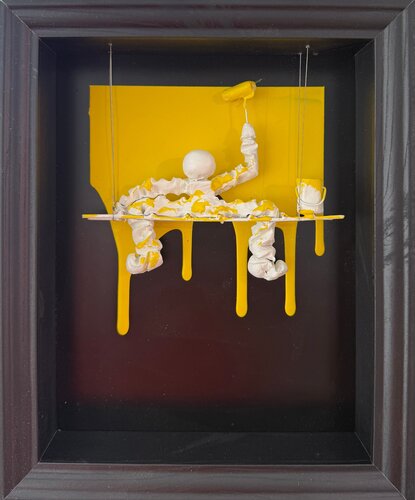 Echelle Jaune 01.09.2025 par Bernard Saint Maxent, Peinture en vente sur Singulart