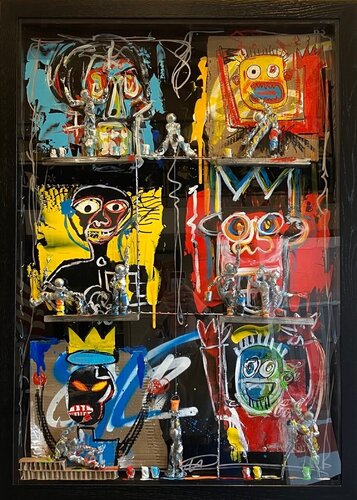 Basquiat mood van Bernard Saint Maxent, Schilderij te koop op Singulart