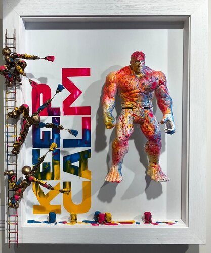 Keep calm Hulk  van Bernard Saint Maxent, Schilderij te koop op Singulart