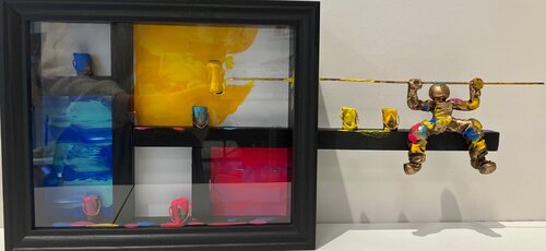 Les cases by Bernard Saint Maxent, Painting for Sale on Singulart
