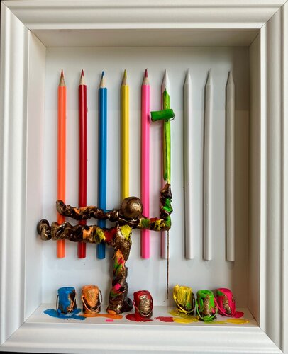Les crayons blancs by Bernard Saint Maxent, Painting for Sale on Singulart