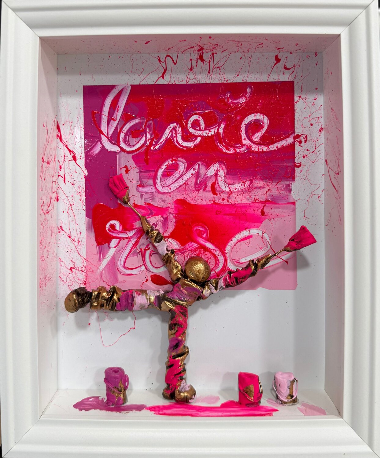 La vie en rose 01.04.25 Bernard Saint Maxent Originalgemälde zu verkaufen