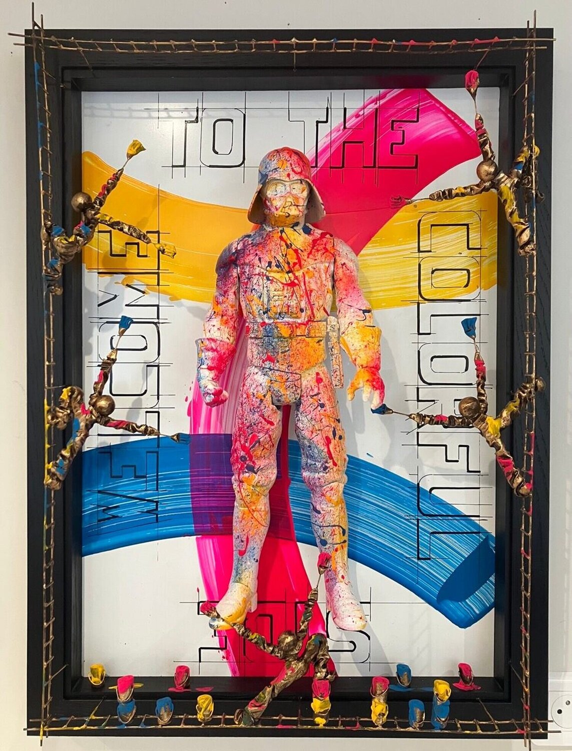 Welcome to the colorful side  Bernard Saint Maxent Origineel schilderij te koop