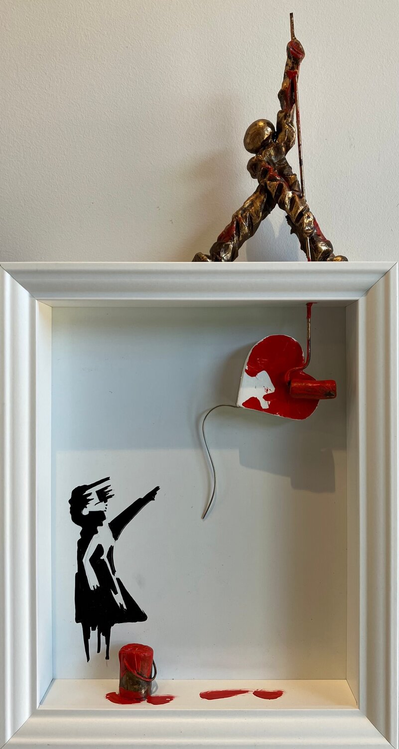 Style bansky  Bernard Saint Maxent Original painting for sale