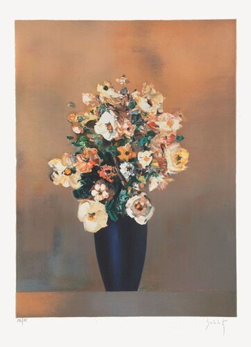 Bouquet au vase noir by Salomé, Print for Sale on Singulart