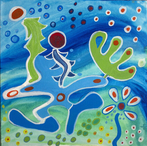 Tree People van Nathalie Gribinski, Werk op papier te koop op Singulart