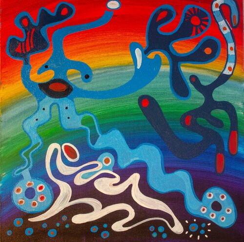 The Octopus Voyage van Nathalie Gribinski, Schilderij te koop op Singulart