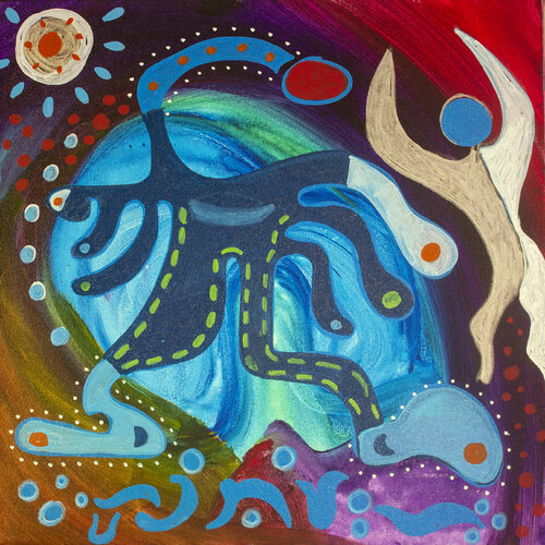 The Monster and the Angel van Nathalie Gribinski, Schilderij te koop op Singulart