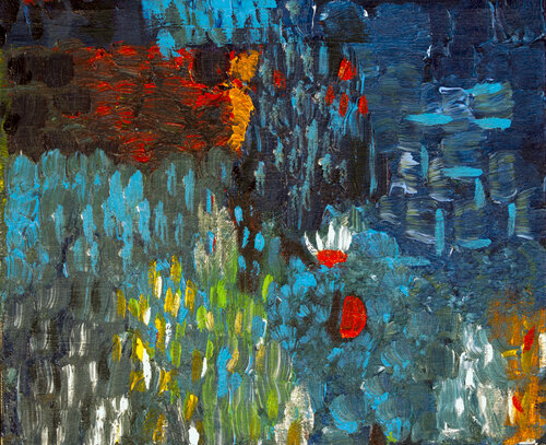 Fire in the field di Nathalie Gribinski, Pittura in vendita su Singulart