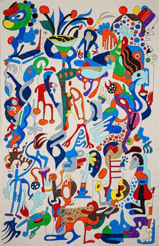 The Aquarium by Nathalie Gribinski, Painting for Sale on Singulart