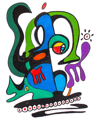 Roller Mate by Nathalie Gribinski, Painting for Sale on Singulart