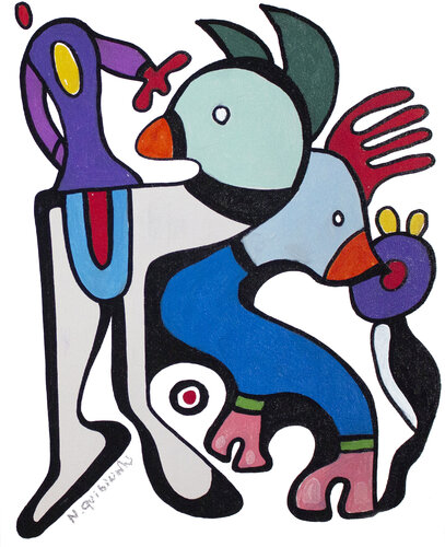Two Ducks and a Magician by Nathalie Gribinski, Painting for Sale on Singulart