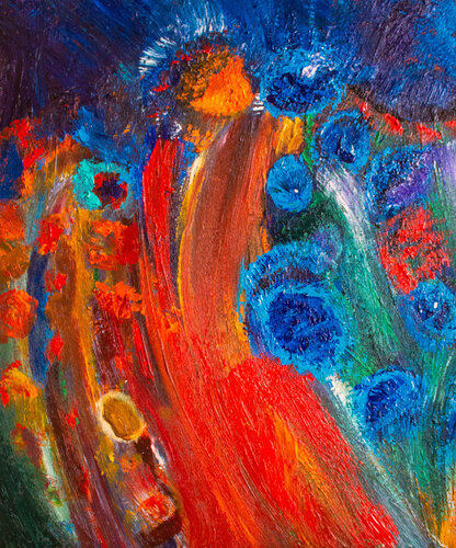 Kiss of a Flower di Nathalie Gribinski, Pittura in vendita su Singulart