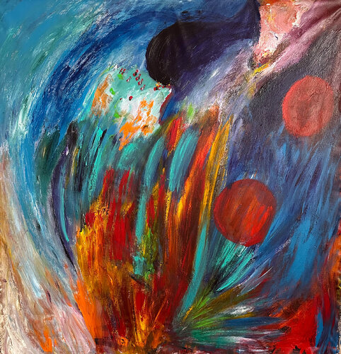 Red Balloons van Nathalie Gribinski, Schilderij te koop op Singulart