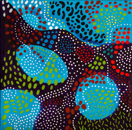 Dotted Circles van Nathalie Gribinski, Schilderij te koop op Singulart