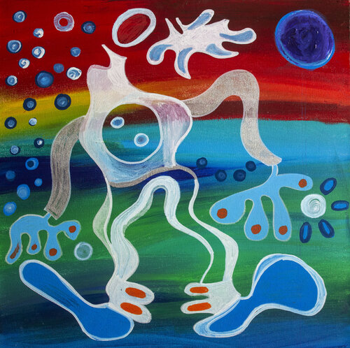 Bubble Heart von Nathalie Gribinski, Malerei kaufen auf Singulart