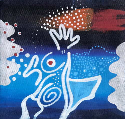 The Rider on a White Horse di Nathalie Gribinski, Pittura in vendita su Singulart