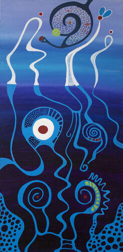 The Battle of the Gods di Nathalie Gribinski, Pittura in vendita su Singulart