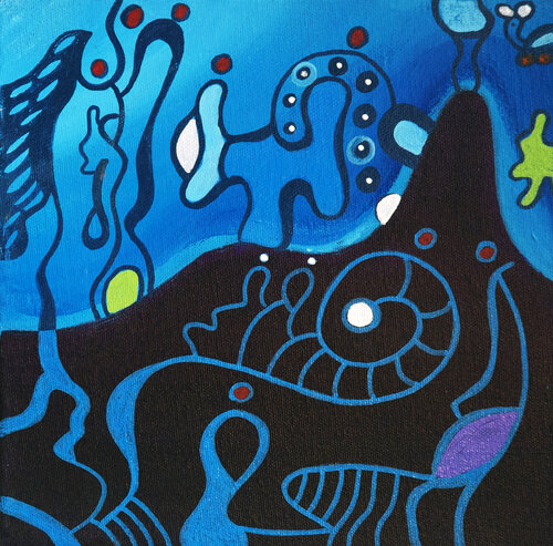 Snail Outing von Nathalie Gribinski, Malerei kaufen auf Singulart