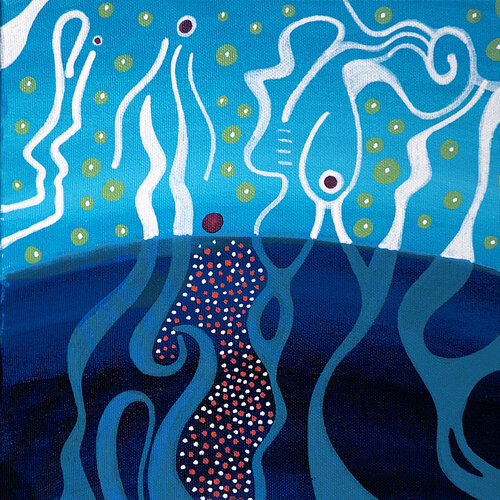 Dotty Woman par Nathalie Gribinski, Peinture en vente sur Singulart