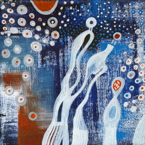 The Busybodies par Nathalie Gribinski, Peinture en vente sur Singulart