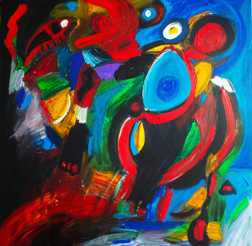 Blue Heart van Nathalie Gribinski, Schilderij te koop op Singulart