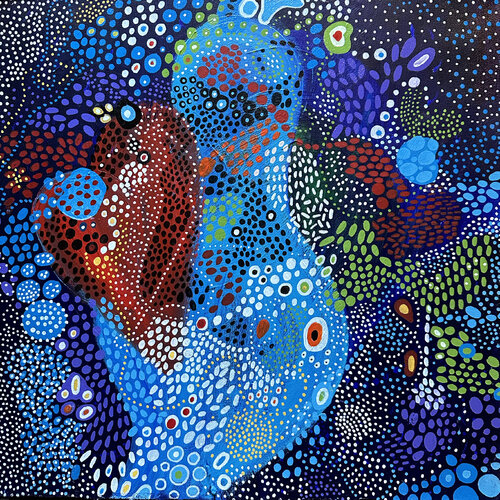 Floating Heart di Nathalie Gribinski, Pittura in vendita su Singulart
