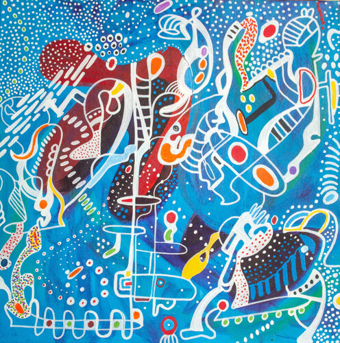 The Ladder of the Divines par Nathalie Gribinski, Peinture en vente sur Singulart