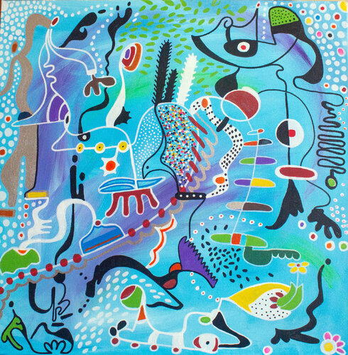 The Crazy Kite von Nathalie Gribinski, Malerei kaufen auf Singulart