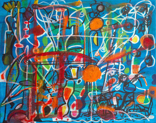 The Bridge par Nathalie Gribinski, Peinture en vente sur Singulart